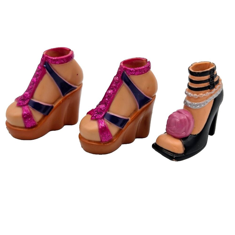 Barbie My Scene Doll Shoes Hollywood #706 Kennedy Bling Strappy Studded Platform
